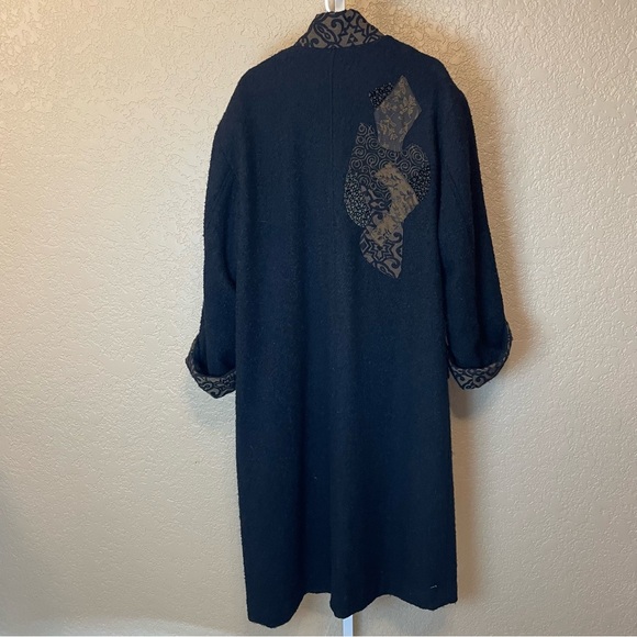 CB Wraps by Chadwicks Vintage Long Wool Wearable Art Maxi Coat Size M - Picture 14 of 16